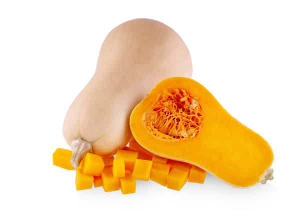 istock Fresh butternut squash isolated on a white background 1144598115