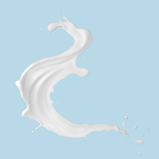 istock milk splash isolated on background, liquid or Yogurt splash. 1144599355