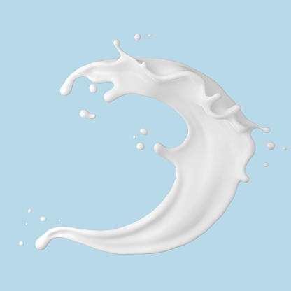 salpicadura de leche aislada en el fondo, líquido o salpicadura de yogur. photo