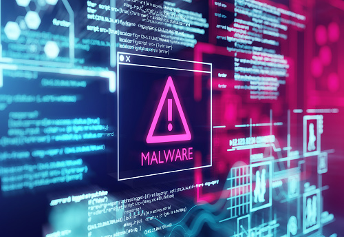 Malware detectado pantalla de advertencia photo
