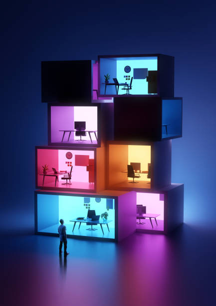 istock Glowing Business and Workplace Offices 1144604442