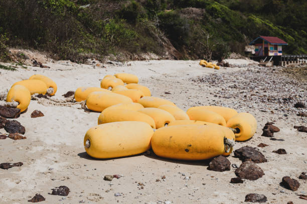 istock foam buoys on the beach 1144604702