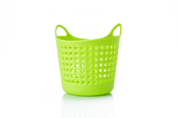 Laundry Basket on White Background