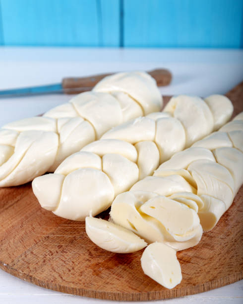 istock Turkish knitting cheese on wooden background 1144606340