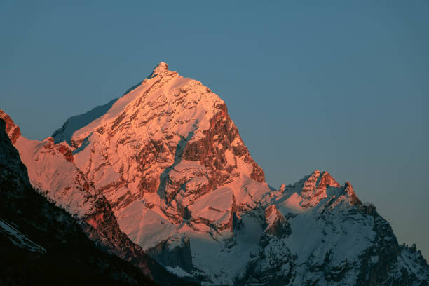 istock Beautiful sunset in the mountains in winter. 1144606558