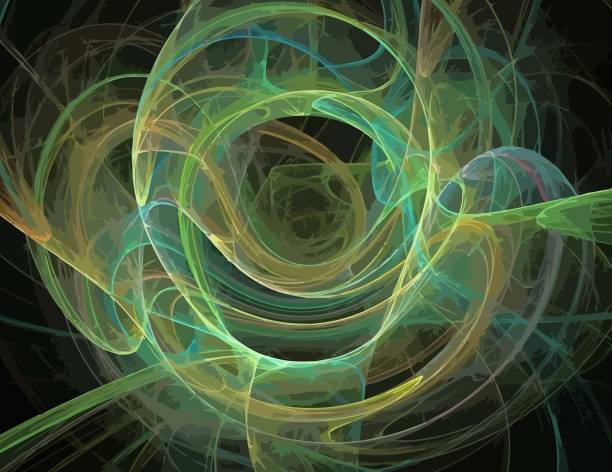 istock image of one Digital Fractal on Black Color 1144607105