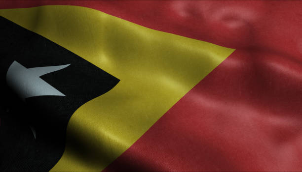 istock East Timor Waving Flag in 3D 1144608054