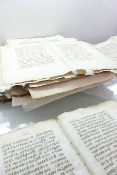 istock Paper of an old book on restauration 1144610480