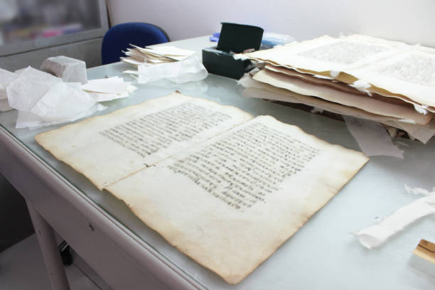 istock Paper of an old book on restauration 1144610533