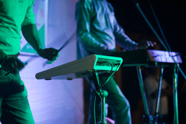 istock Man playing an electric drum pads in a concert 1144614150
