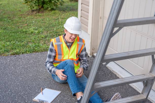 istock Architect suffering after on-the-job injury. 1144617095