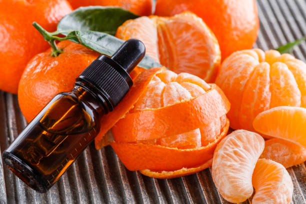 istock juicy mandarin on a gray wooden rustic background 1144617849