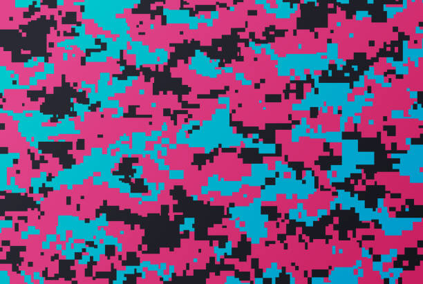 Modern Camouflage Pattern Modern Military digital camouflage background pattern. camo pattern stock illustrations