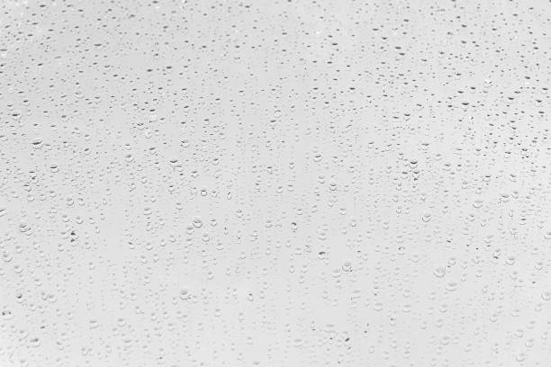 istock Water drops on glass white gray background. 1144620181