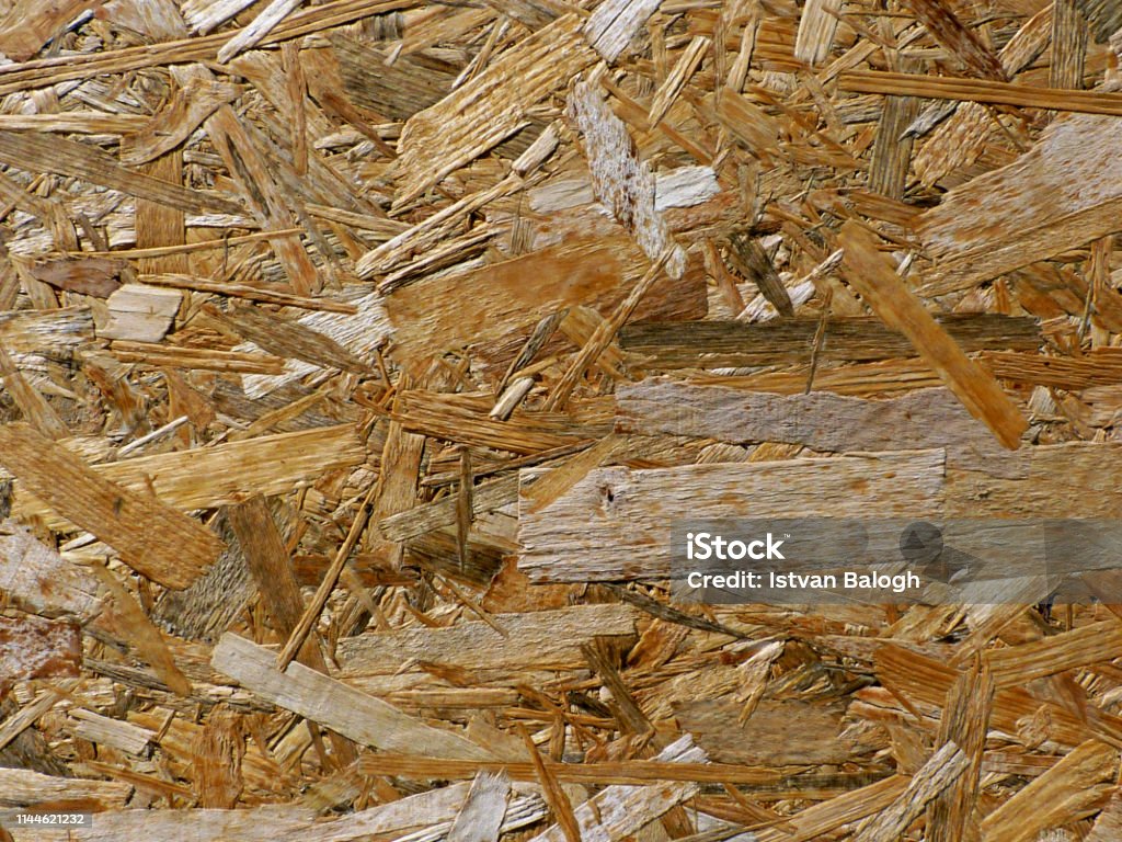 Textured Brown Pressed Wood Chip Board Detail Stock Photo