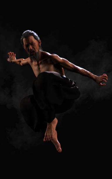 istock Human Martial Arts Sports Training with Clipping Path 1144622836