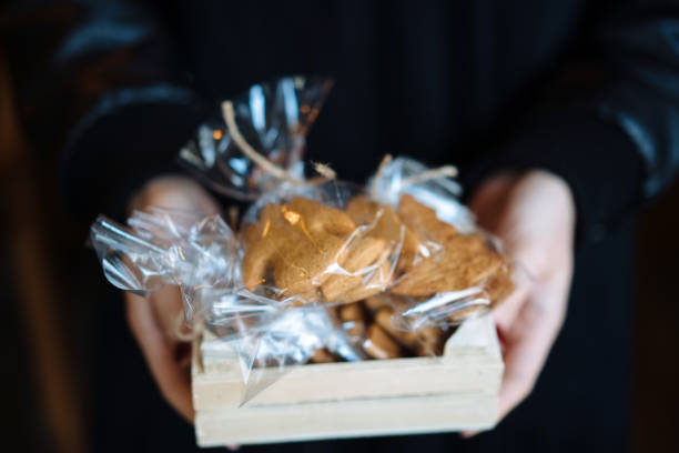 istock Christmas gingerbread cookies in hand 1144622963