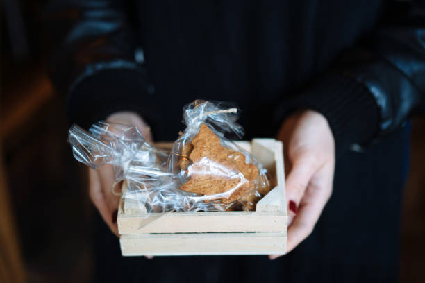 istock Christmas gingerbread cookies in hand 1144623139