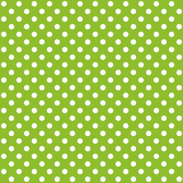 bezszwowy wzór to duża biała kropka na zielonym tle. - craft block concepts square shape stock illustrations