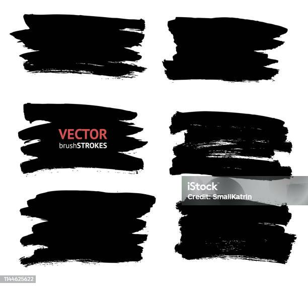 Brush Line Vector Clean Brush Lines Set Vector Illustration Stock Illustration - Download Image ...