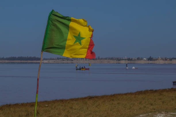 istock Senegalese flag on Lake Retba in Dakar, Senegal. 1144626398