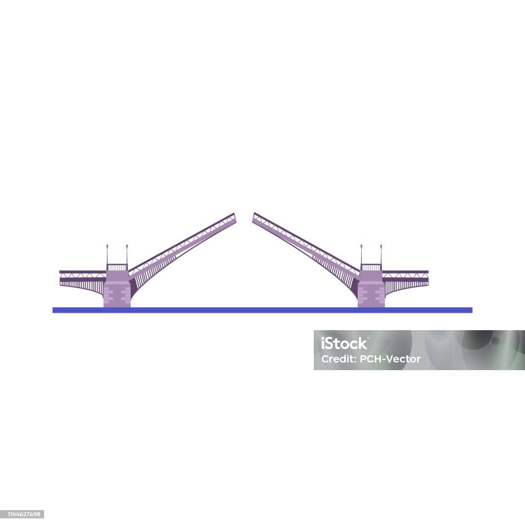 Vertical Drawbridge Examples Drawbridge Vector Illustration Stock Illustration - Download Image Now ...