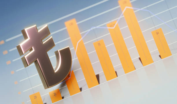 istock Turkish Lira Currency Symbol Standing Over A Financial Graph 1144630146