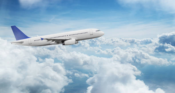istock Commercial airplane jetliner flying above dramatic clouds. 1144630304