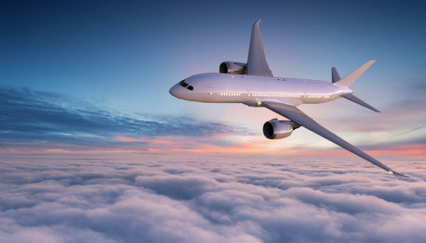istock Commercial airplane jetliner flying above dramatic clouds. 1144630402