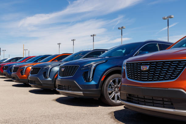 cadillac automobile dealership. cadillac jest luksusowym oddziałem general motors ii - ats zdjęcia i obrazy z banku zdjęć