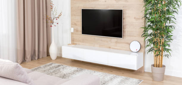 istock Panoramic picture of a spacious living room 1144635343
