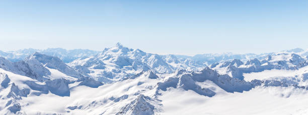 istock Panorama view from ski slope Elbrus, Russia 1144635458