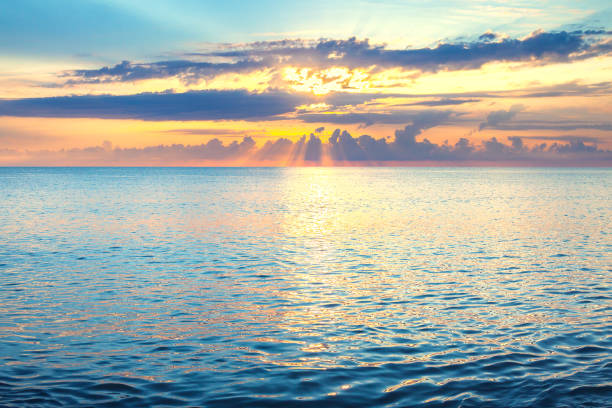 istock sea landscape with a sunset 1144637570