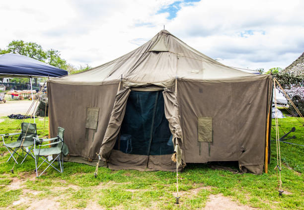 istock Oversize Military Tent With Mesh Interior Flaps 1144639260