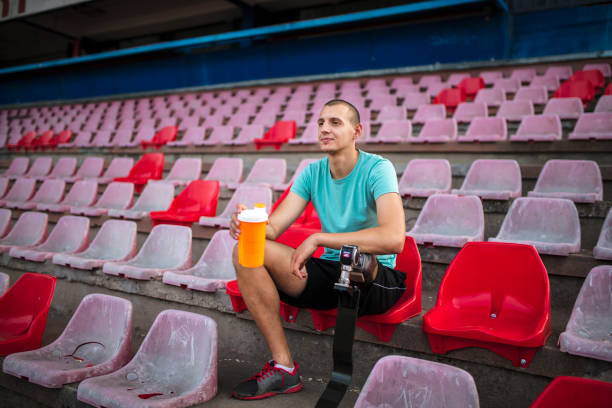 istock Adaptive sportsman prepare for training 1144640524