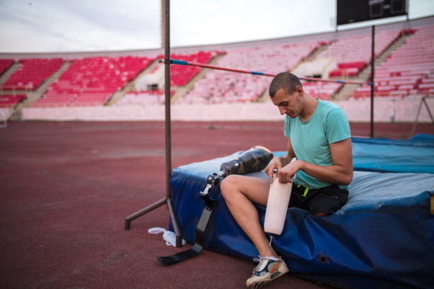 istock Adaptive sportsman prepare for training 1144640623