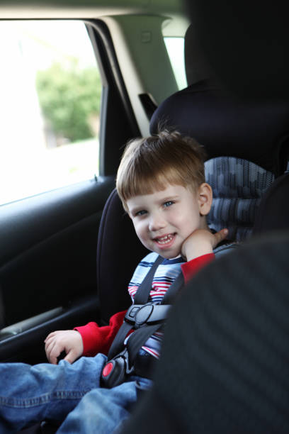 istock Little boy in car seat 1144644549