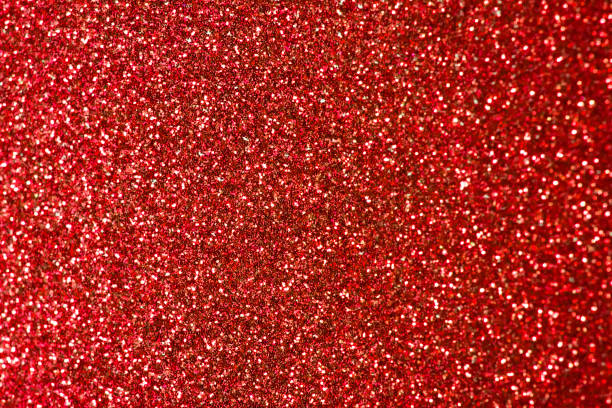 Close Up of Pink Red Glitter with Bokeh For Background stock photo