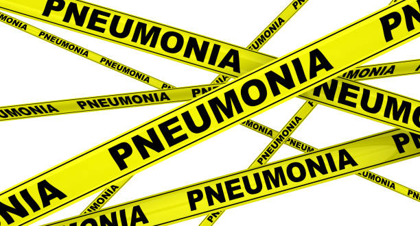 istock Pneumonia. Yellow warning tapes 1144658302