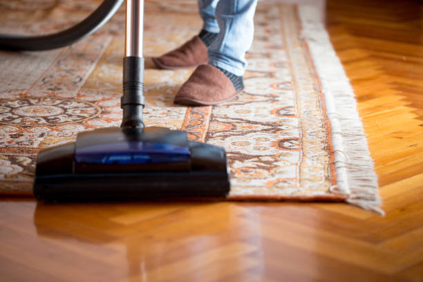 Adult Woman Vacuuming Living Room Adult Woman Vacuuming Living Room. casarsaguru stock pictures, royalty-free photos & images