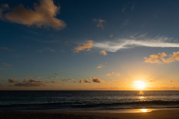 istock Sunset landscape at indian ocean at twilight 1144666424