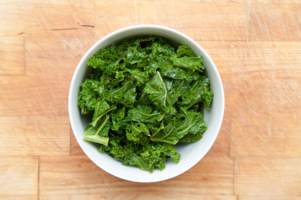 istock Kale, a bowl of nutritious raw food 1144670353