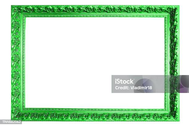 Pattern Green Frame Beautiful Green Frame Isolated On White Background Stock Photo ...