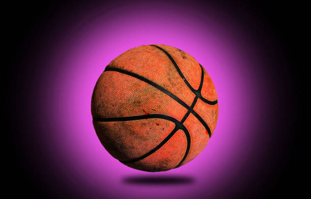 istock Old basketball Isolated from the background 1144682857
