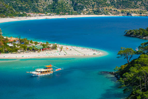 istock Blue voyage. Oludeniz beach from Fethiye, Turkey. 1144686763