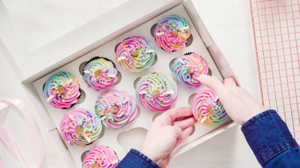 istock Boxing unicorn chocolate cupcakes into 1144692600