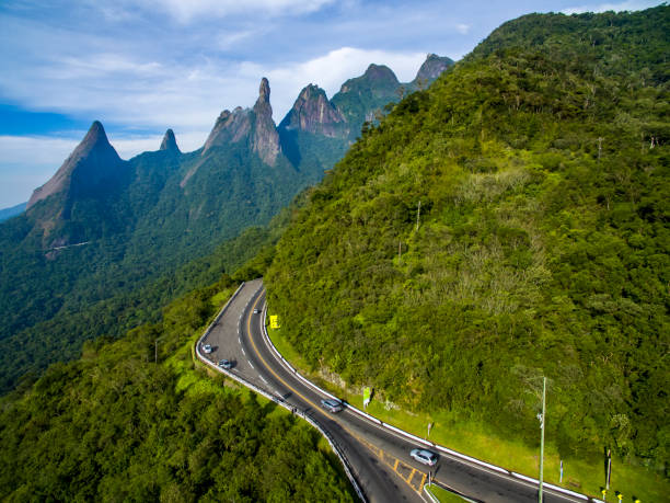 exotische berge. wundervolle berge. - rio de janeiro brazil landscape south america stock-fotos und bilder