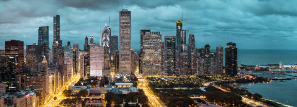 Chicago Panoramic Cityscape stock photo