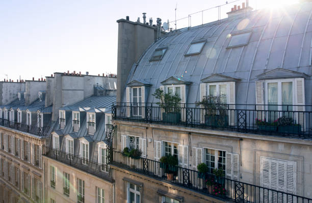istock Paris Mandsard Roof Buildings 1144705749