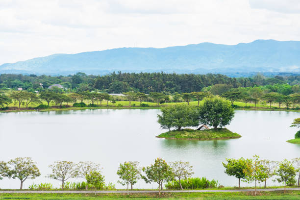 istock Small island in the lake.Thailand. 1144708041